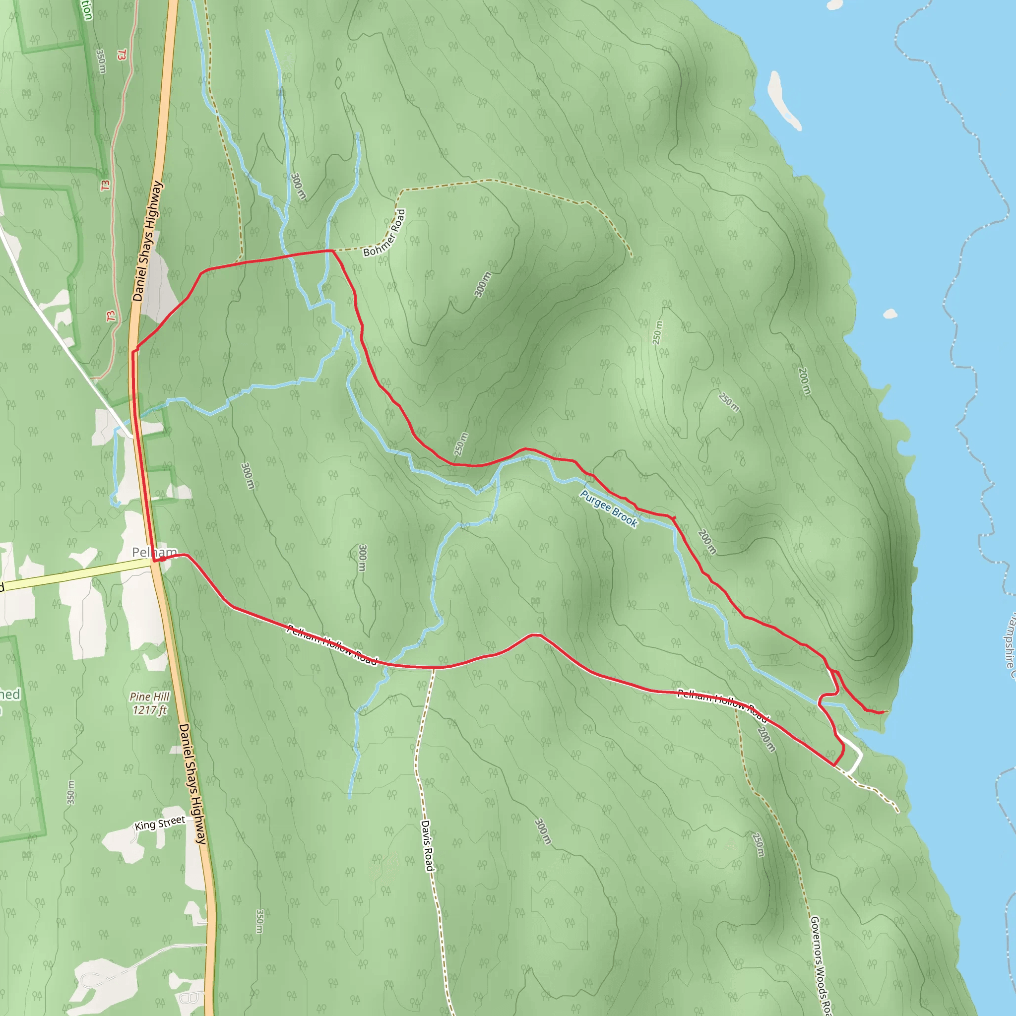 Purgee Brook Loop mobile static map