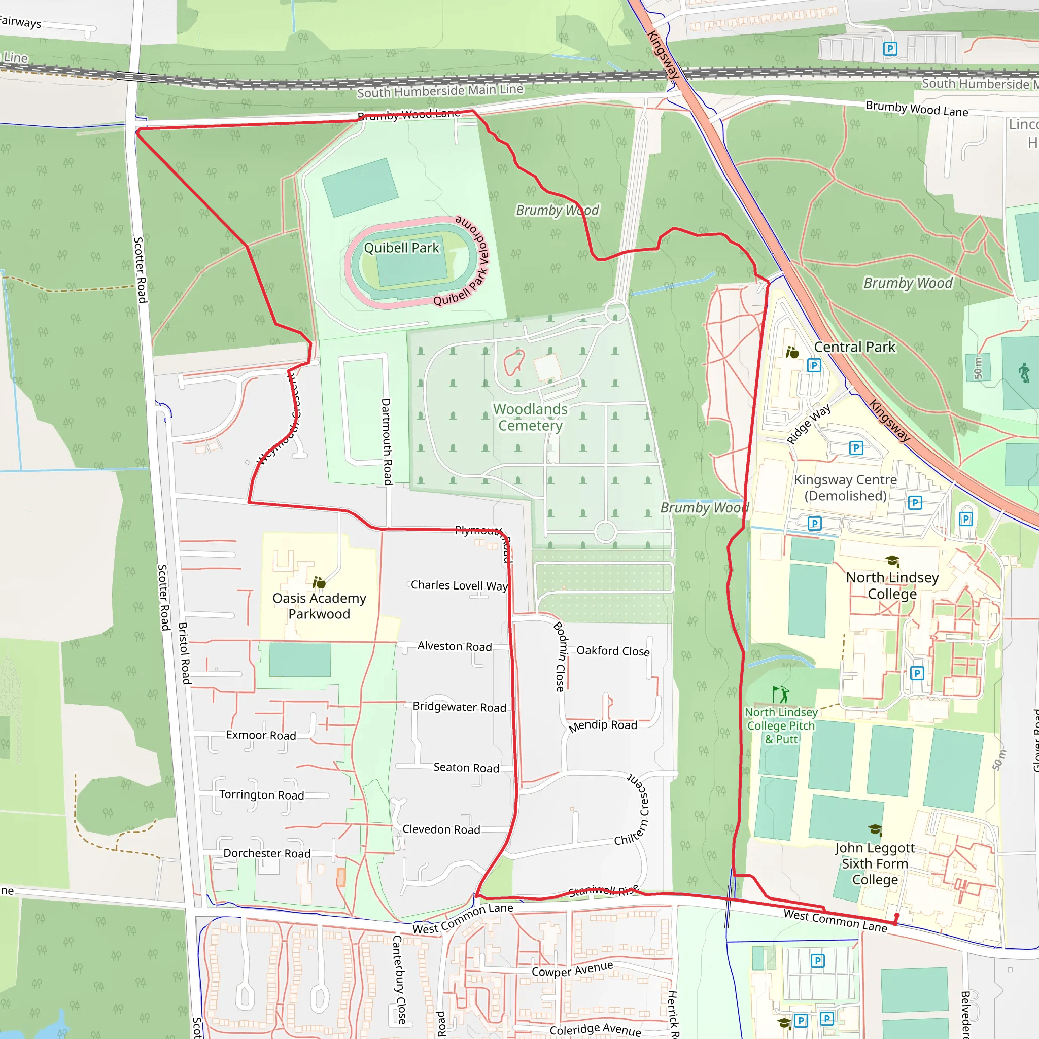 Quibell Park Loop mobile static map