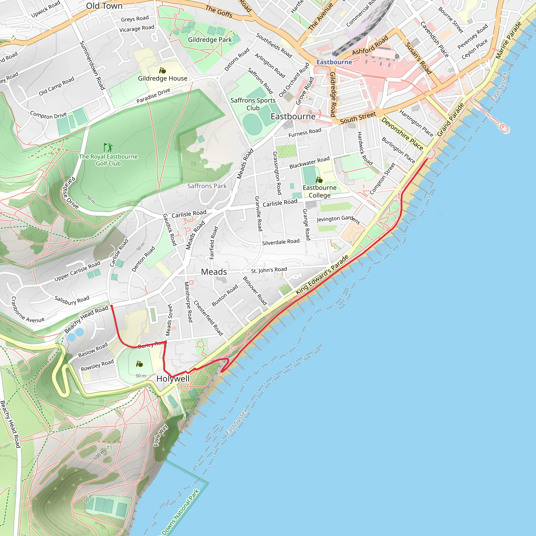 Martello Tower via England Coast Trail mobile static map