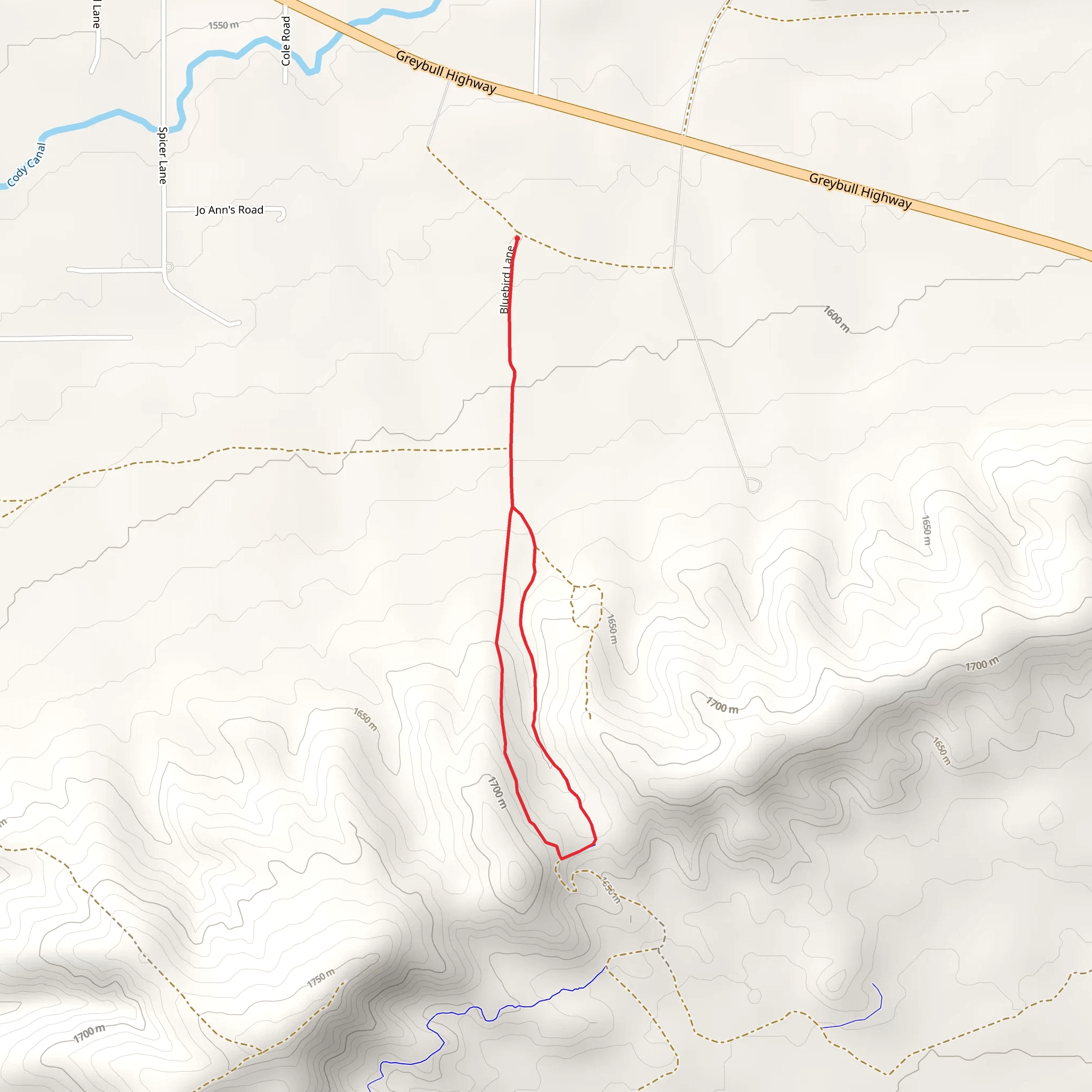 Bluebird Lane - Slickrock Loop mobile static map