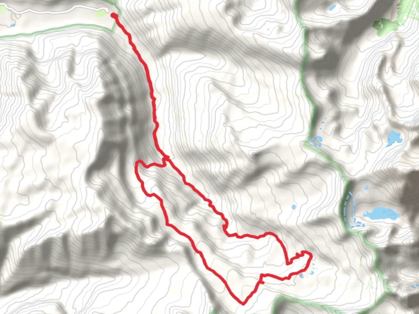 An image depicting the trail South Teton - Buck Mountain Pass and Devil's Staircase Loop Trail and its surrounding area.