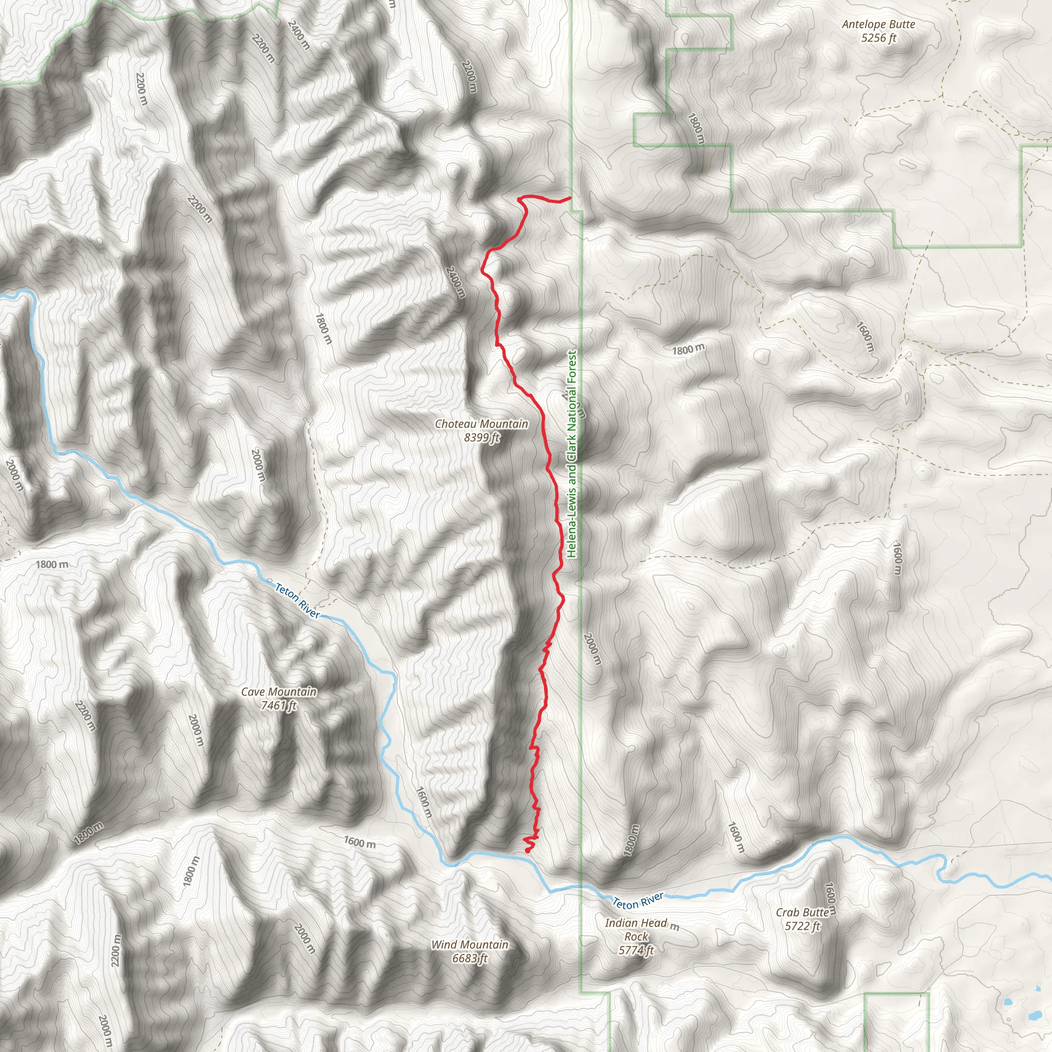 Clary Coulee Trail mobile static map