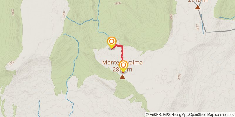 Mount Roraima Trek spur 1 Map