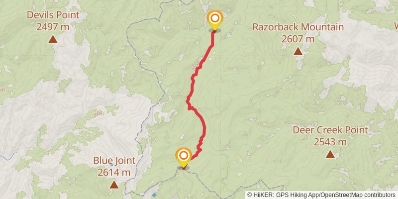 Blue Joint Trail stage 2 Map