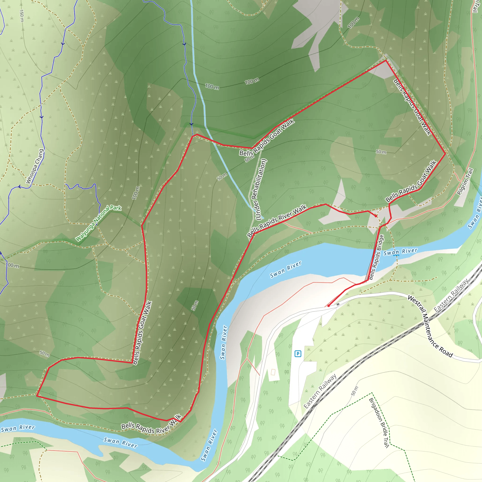 Bells Rapids River Walk mobile static map