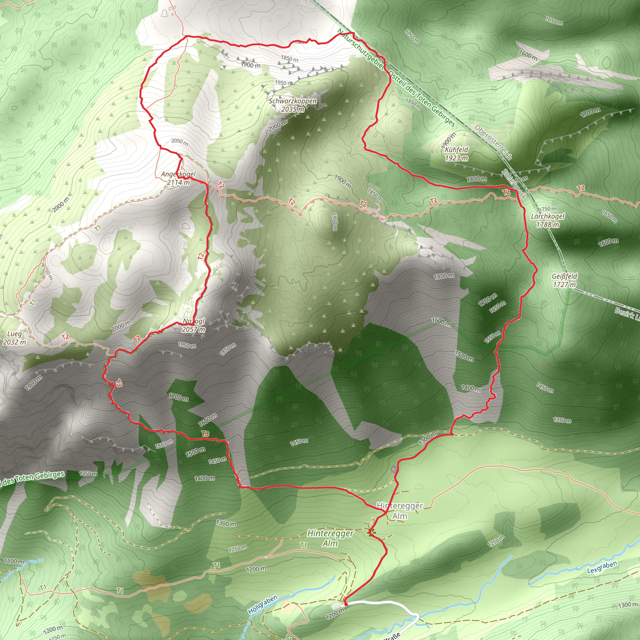 Nazogel und Angerkogel mobile static map