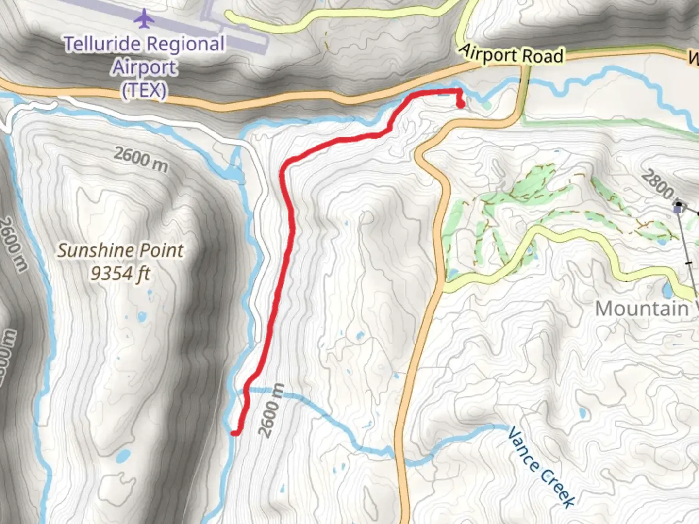 An image depicting the trail South Fork San Miguel River via Galloping Goose and its surrounding area.