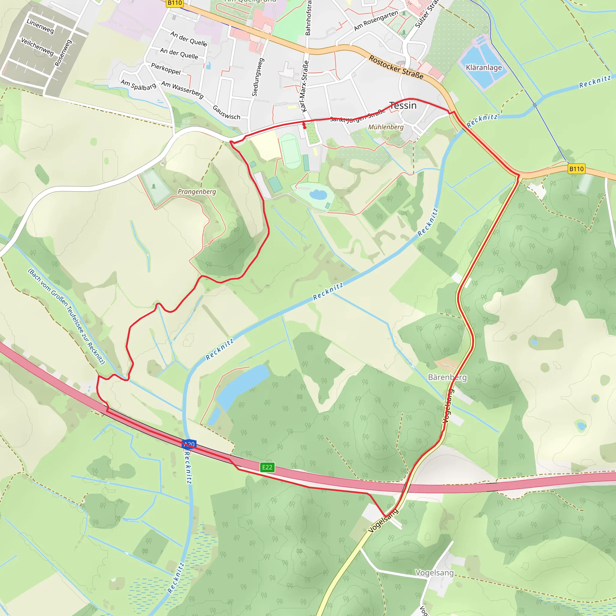 Tessin Loop mobile static map