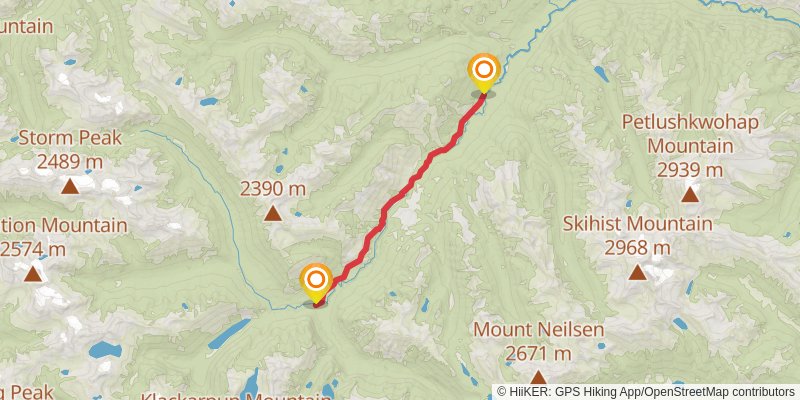 Stein Valley Traverse stage 3 Map