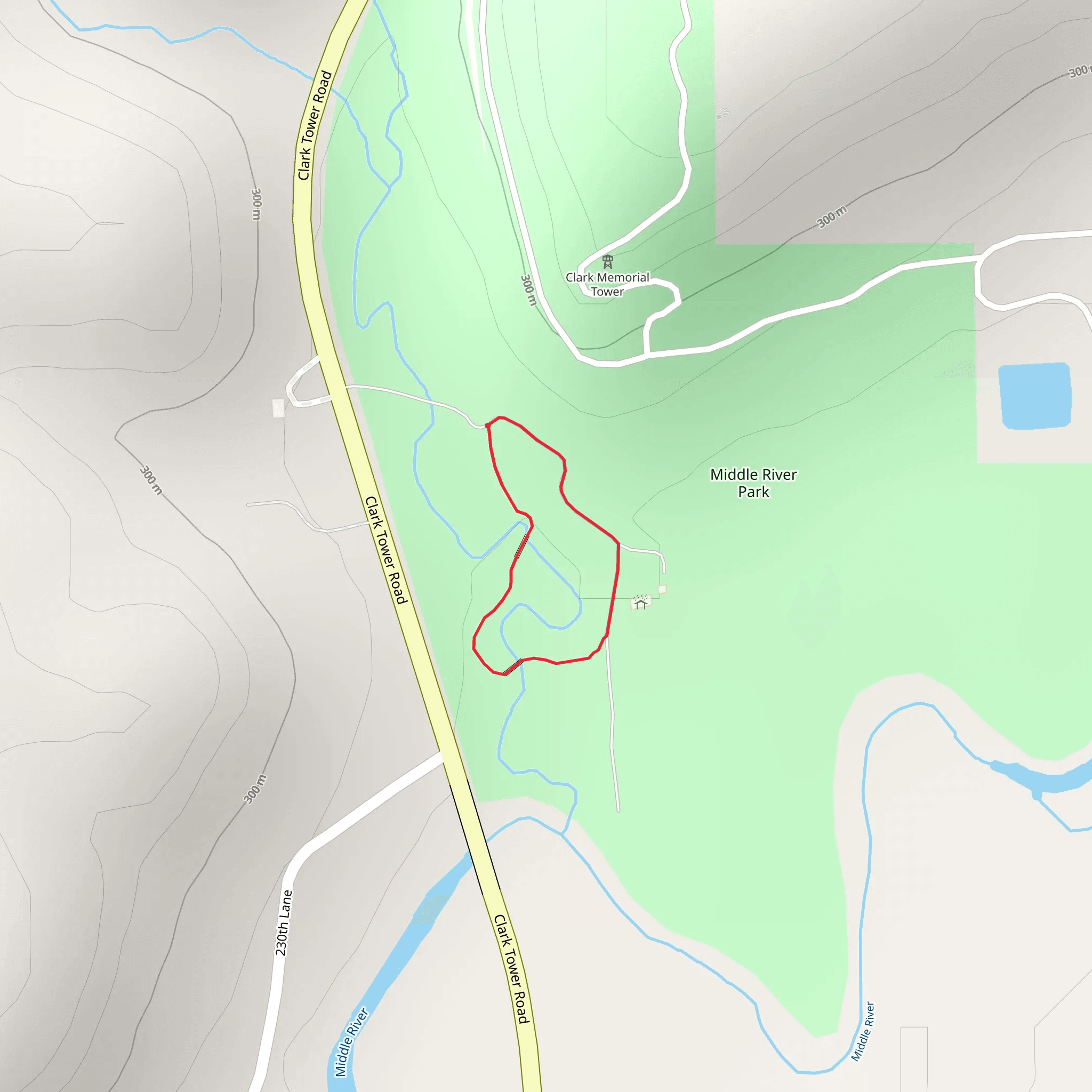 Middle River Park Loop mobile static map