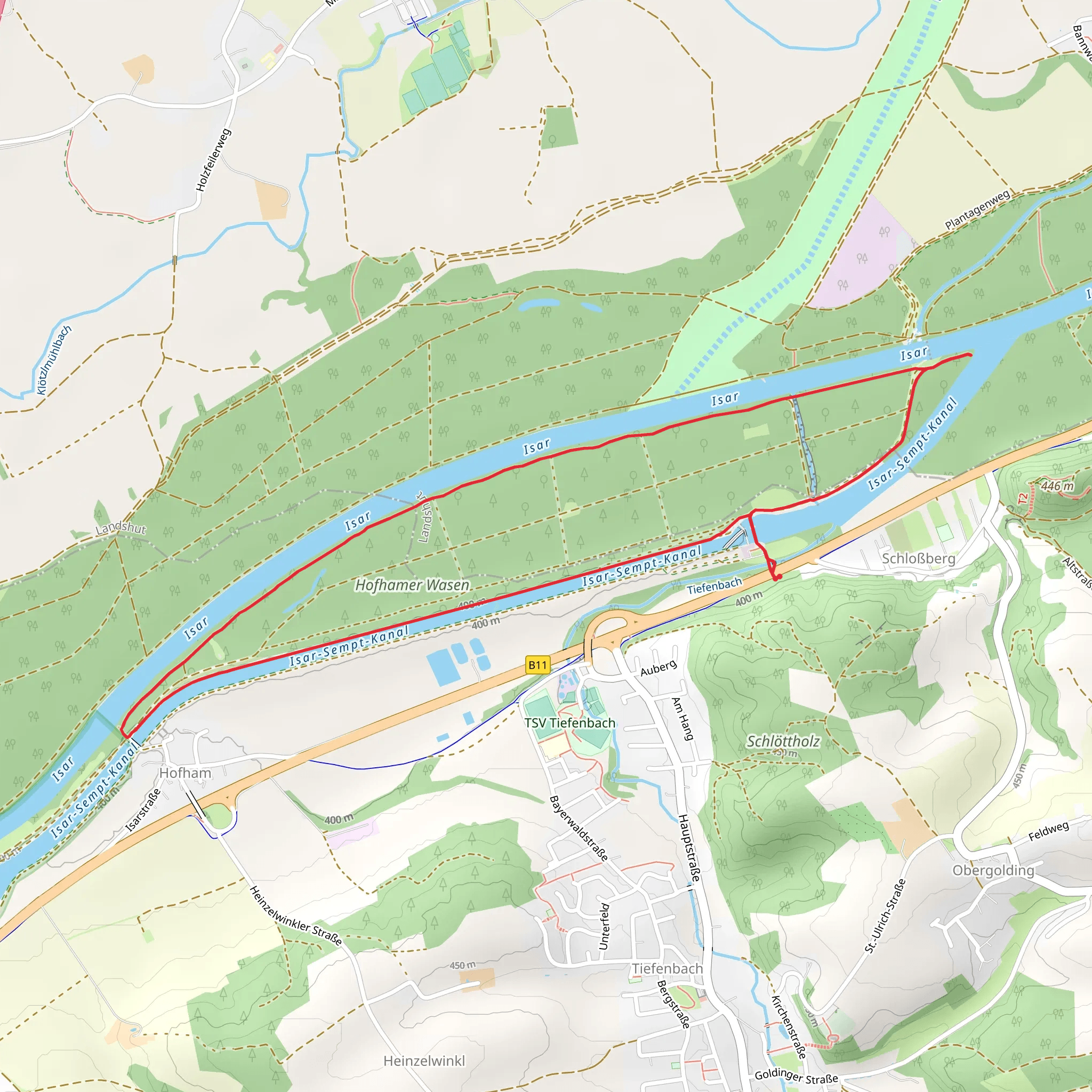 Isar Sempt Kanal Loop mobile static map