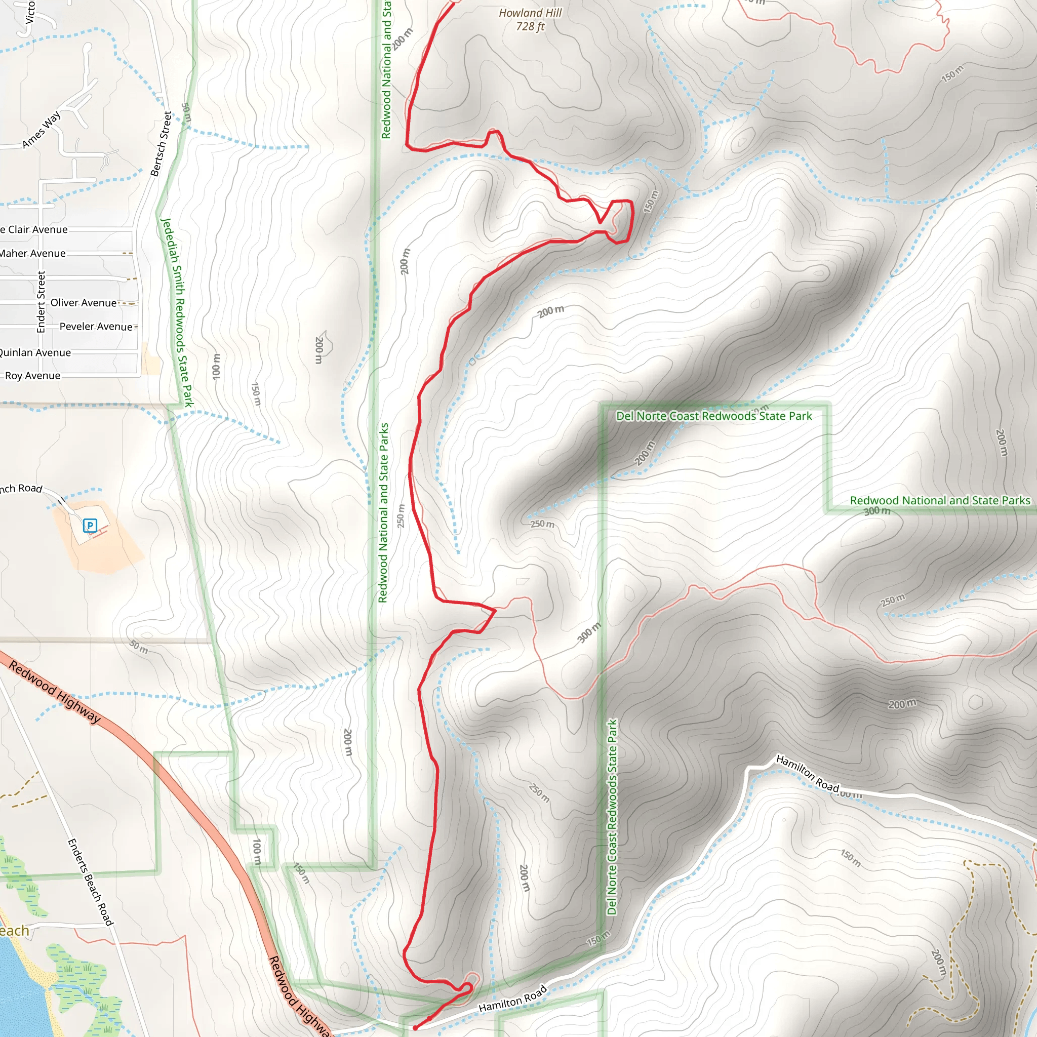 Rellim Ridge Trail mobile static map