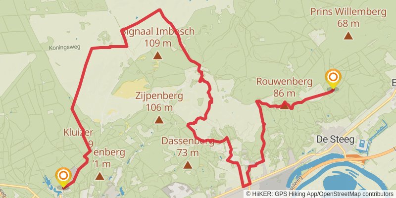 Veluwe Zwerfpad stage 12 Map