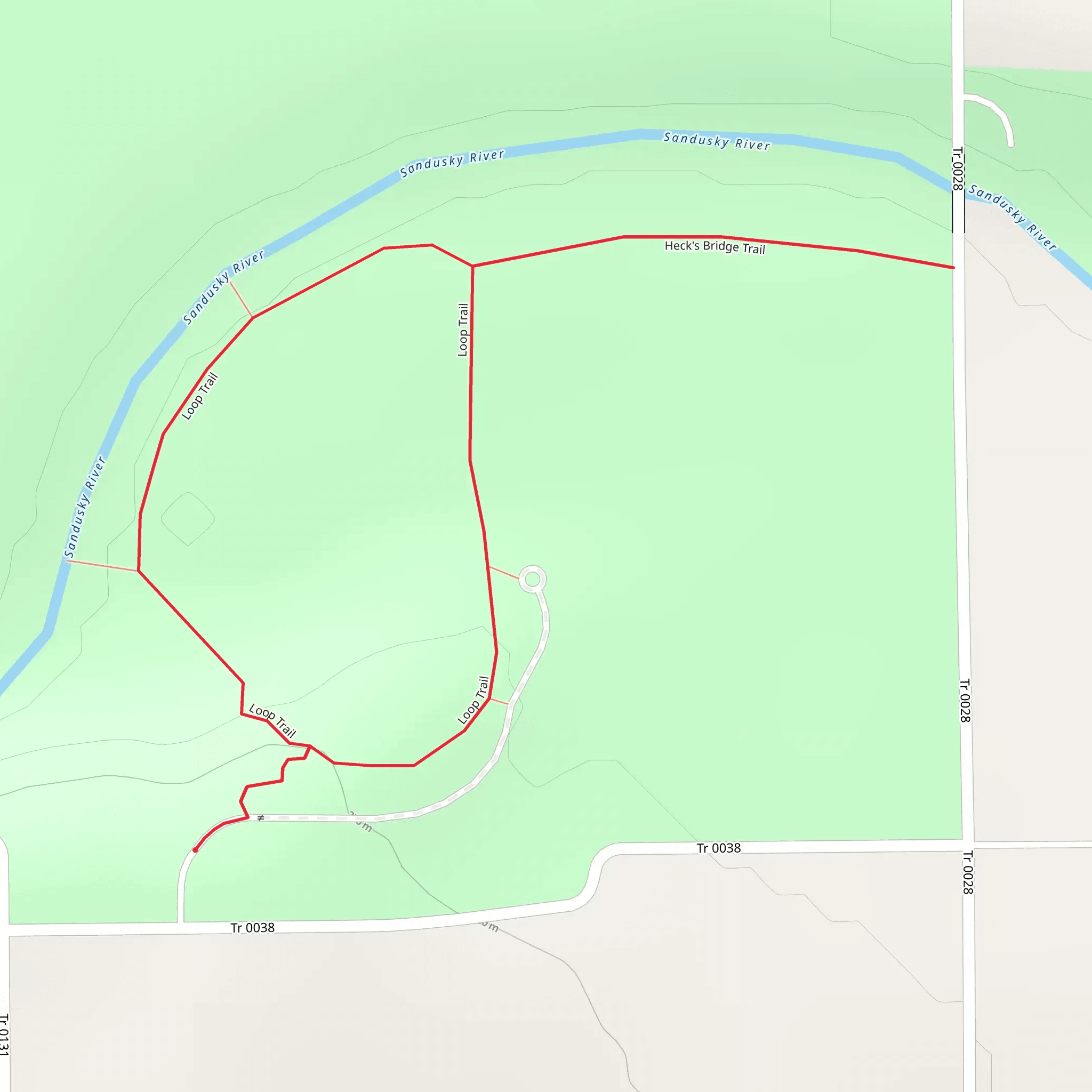 Heck's Bridge Loop Trail mobile static map