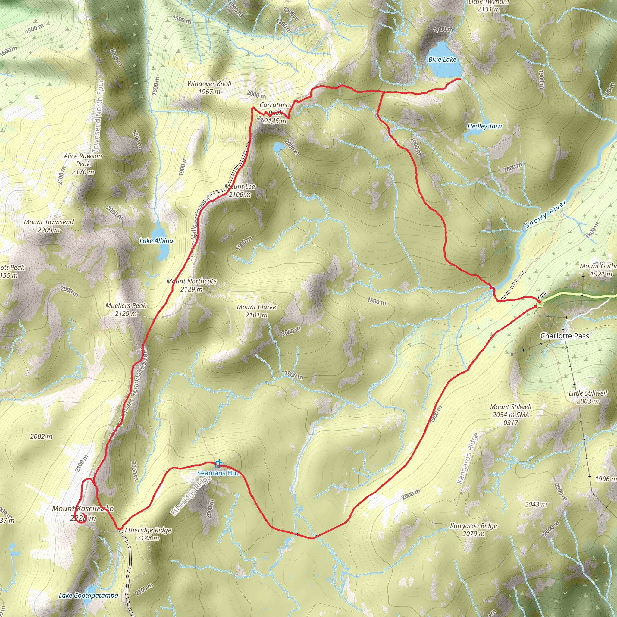 Main Range Walk mobile static map