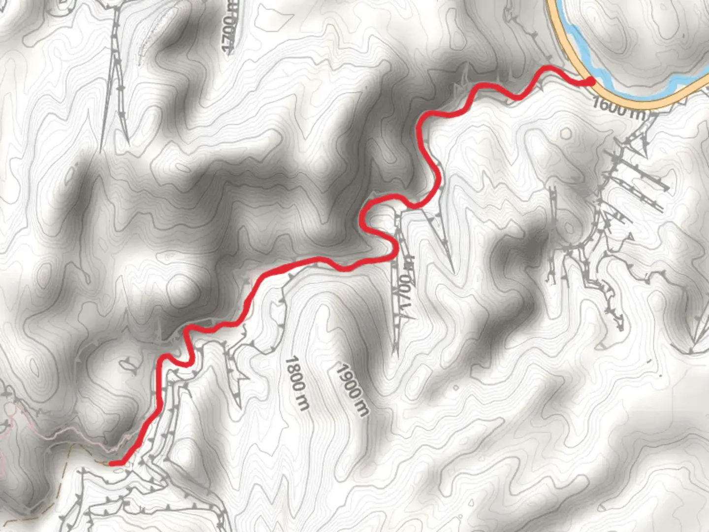 An image depicting the trail Grand Wash Trail and its surrounding area.