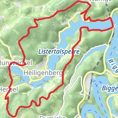 Biggesee Western Loop mobile static map