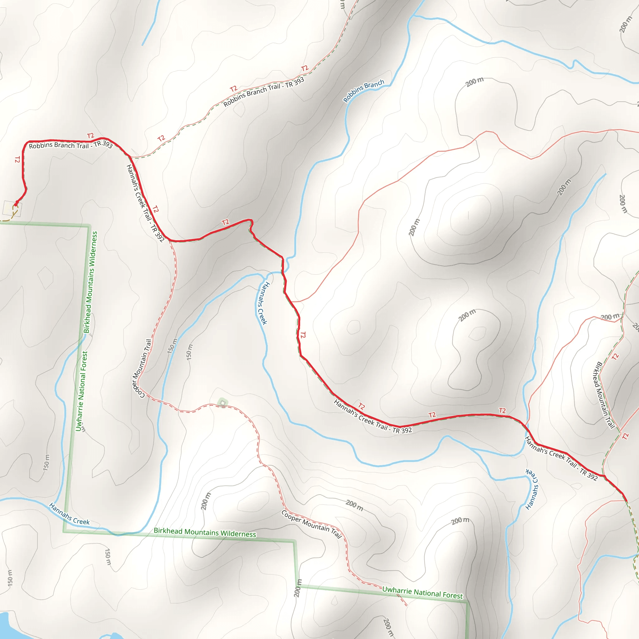 Hannah's Creek Trail mobile static map