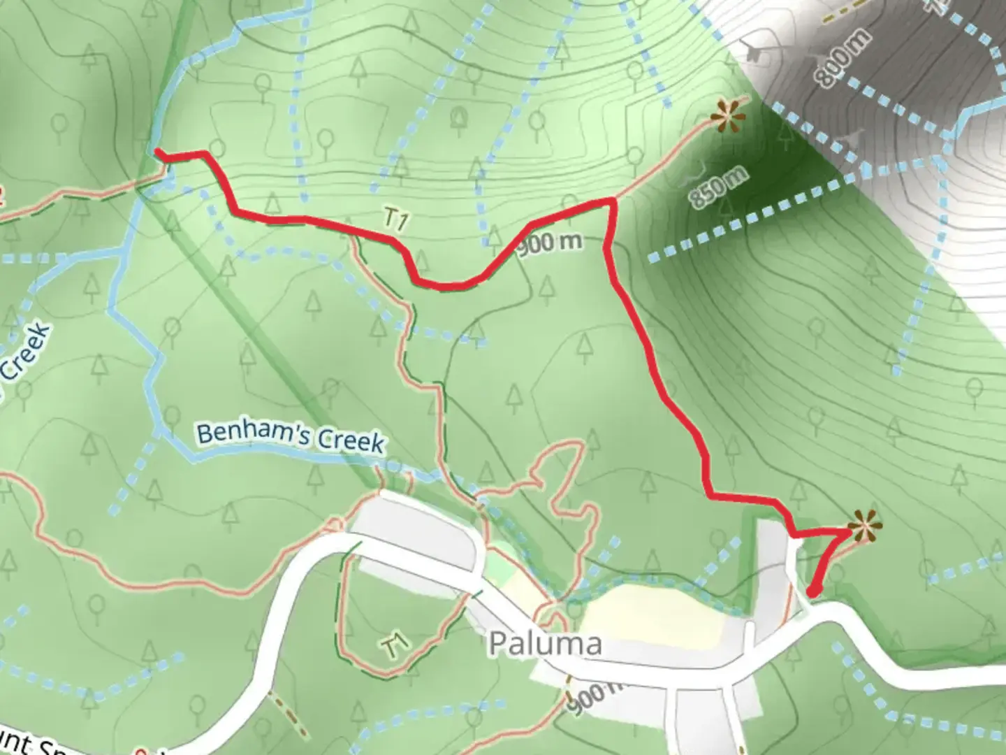 An image depicting the trail Cloudy Creek Walk and its surrounding area.