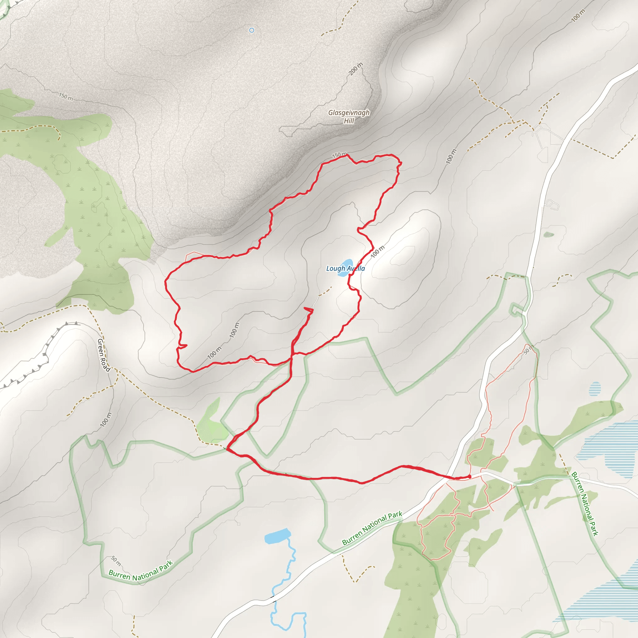 lough Avalla Farm Loop mobile static map
