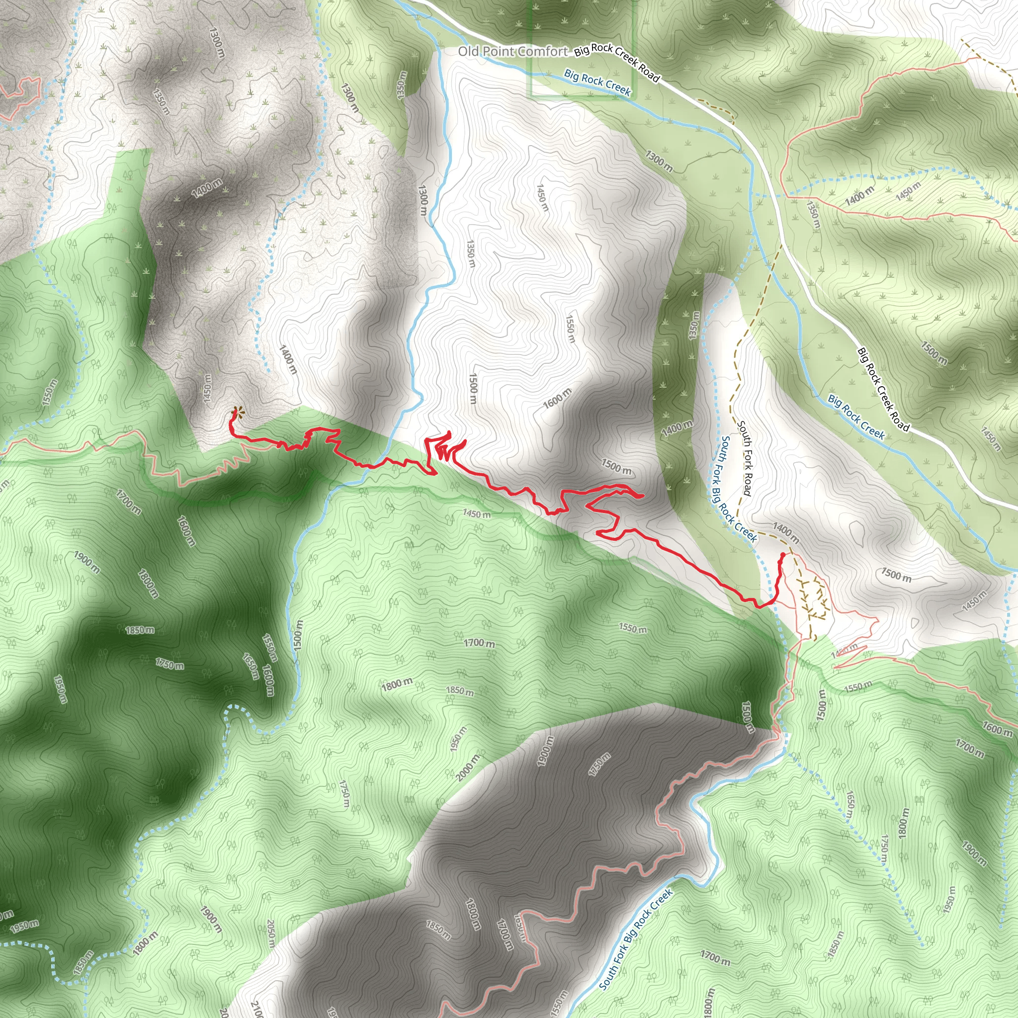 Devils Chair via High Desert National Recreation Trail mobile static map