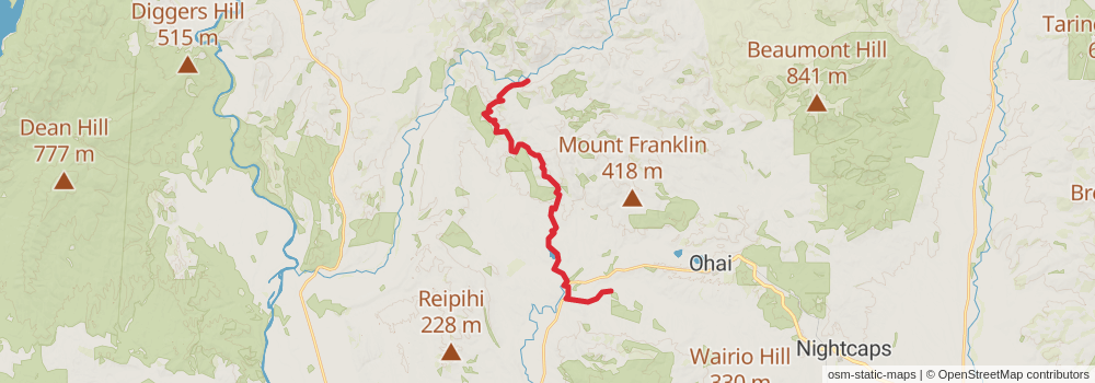 Te Araroa South Island stage 76 Map