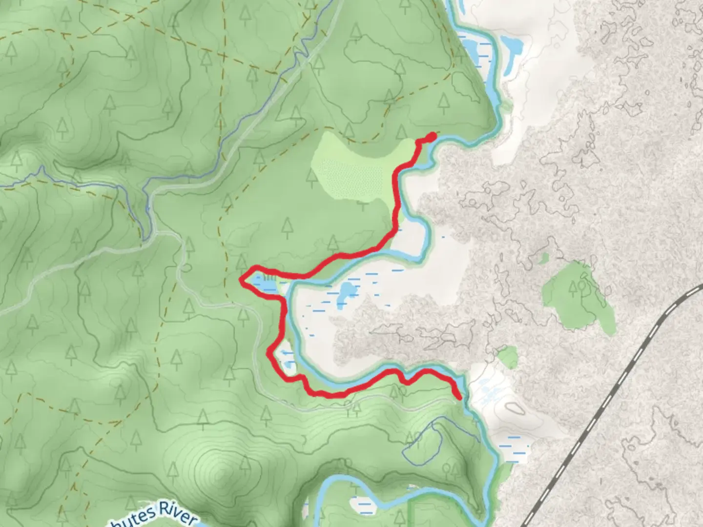 An image depicting the trail Deschutes River Trail - Dillon Falls and its surrounding area.