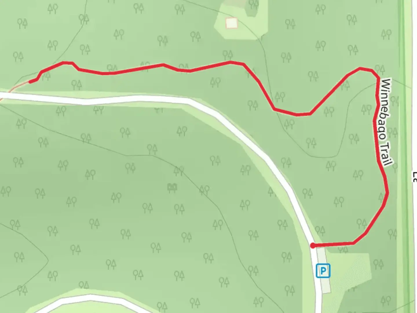 An image depicting the trail Winnebago Trail and its surrounding area.