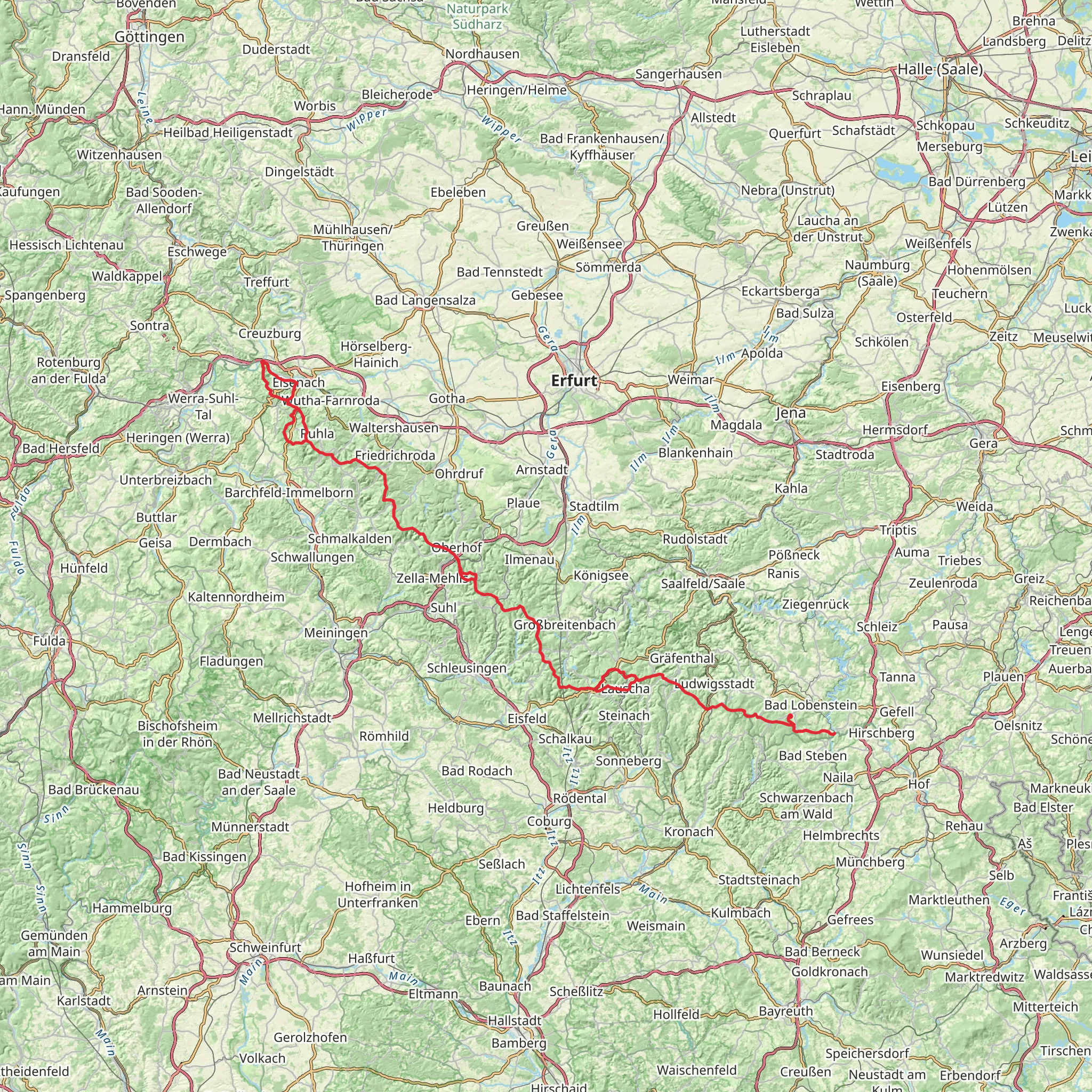 Rennsteig mobile static map