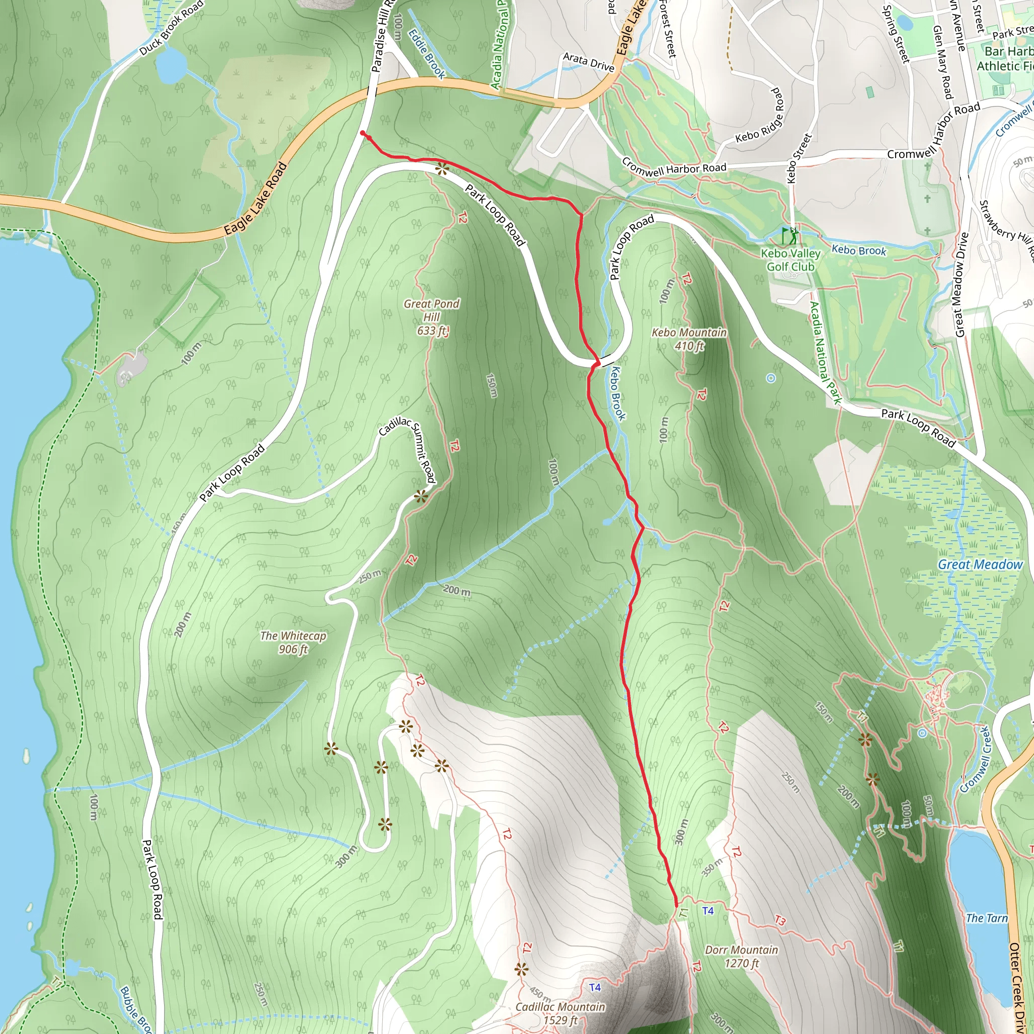 Gorge Path via Kebo Brook Trail mobile static map