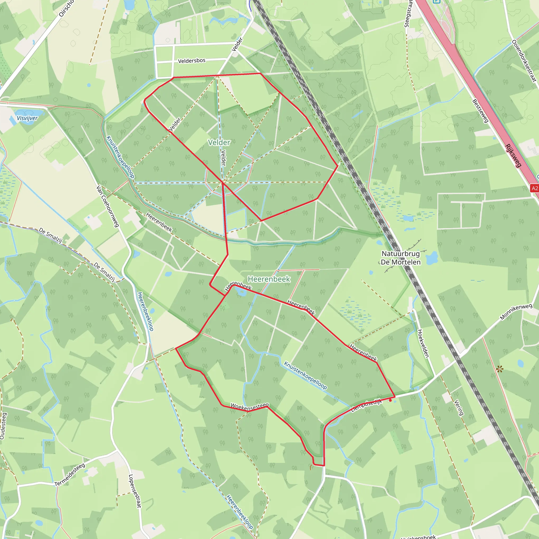 Heerenbeek and Velderbosch Loop mobile static map