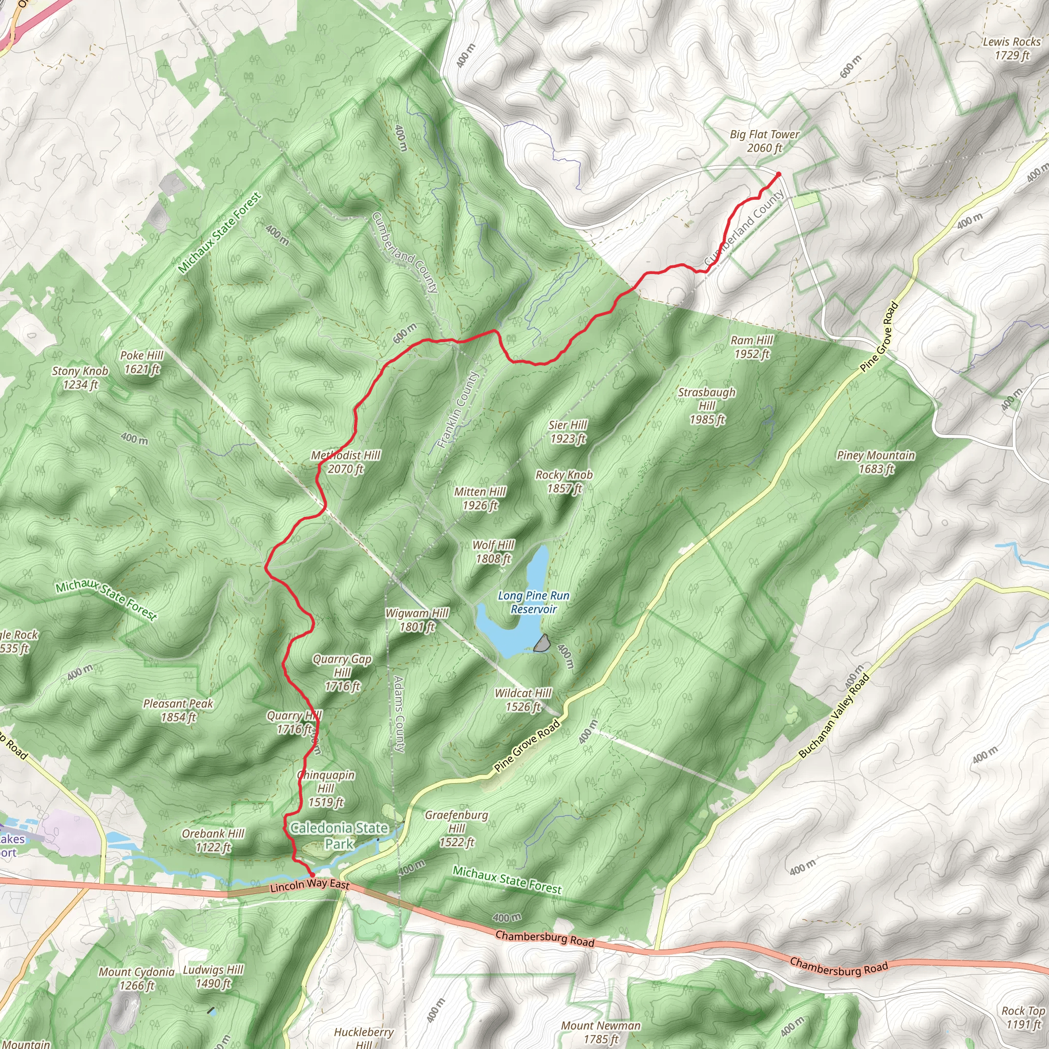 Appalachian Trail via Shippensburg Road mobile static map