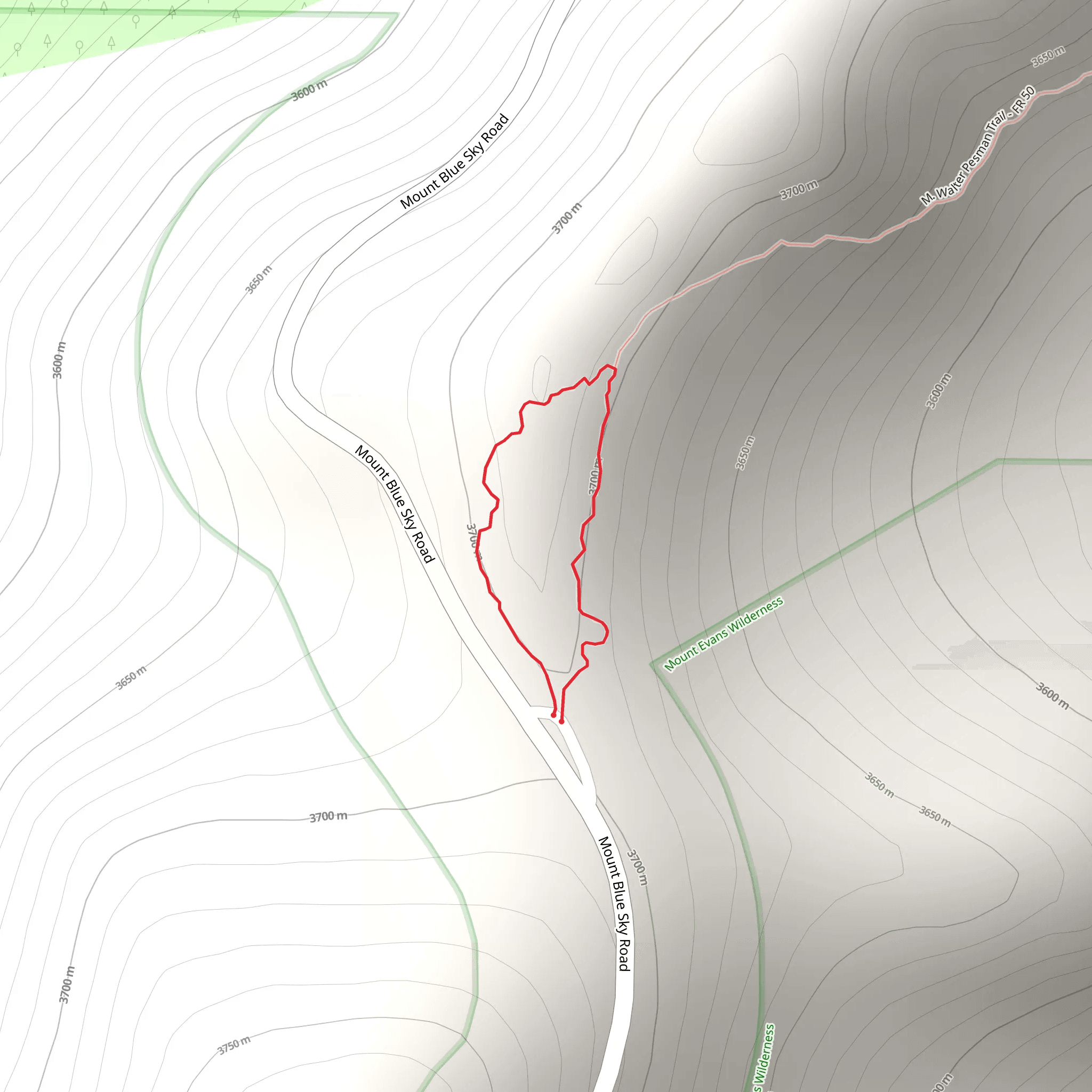 Alpine Garden Loop Trail mobile static map