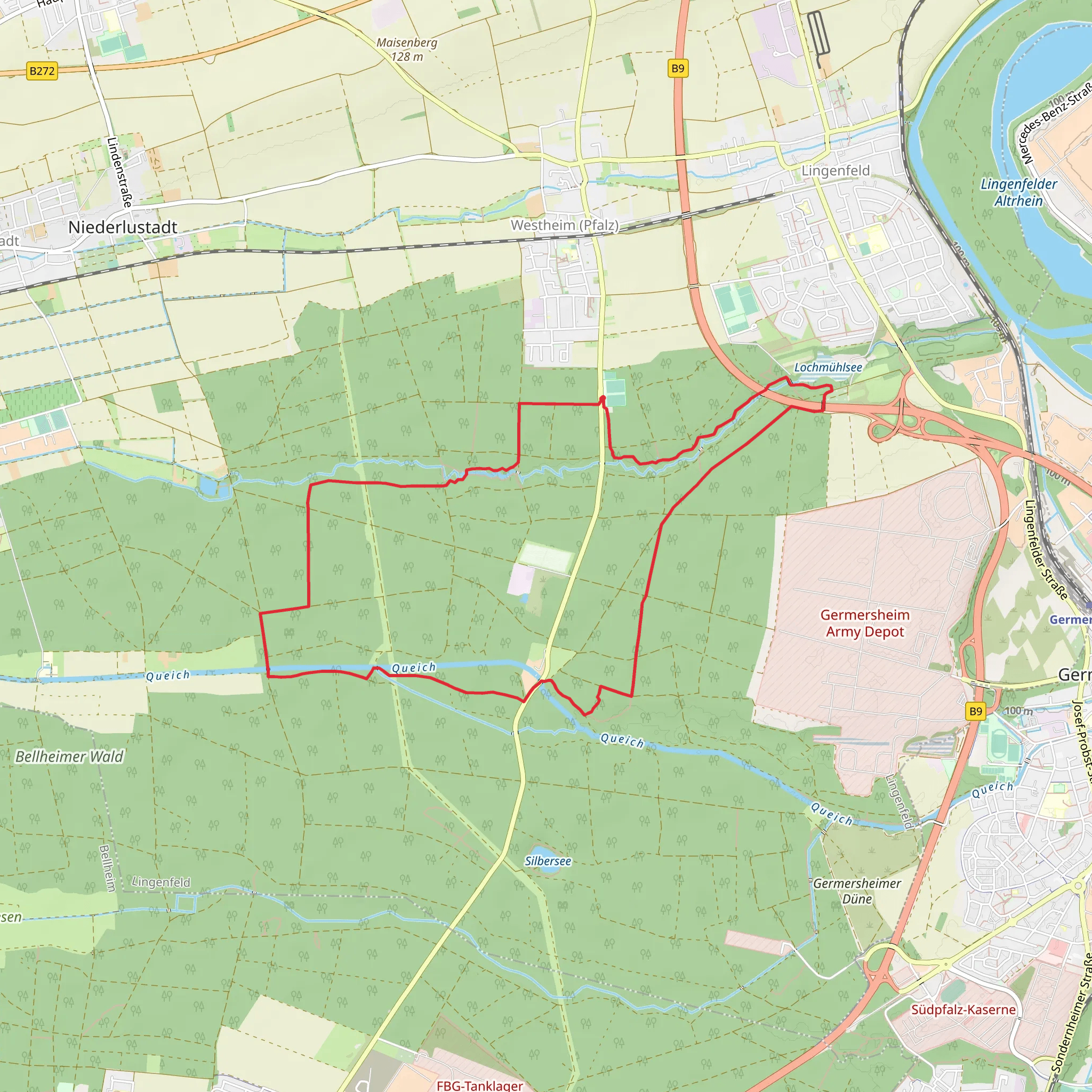Schafbrucke, Lochmuhle and Holzmuhle Loop mobile static map