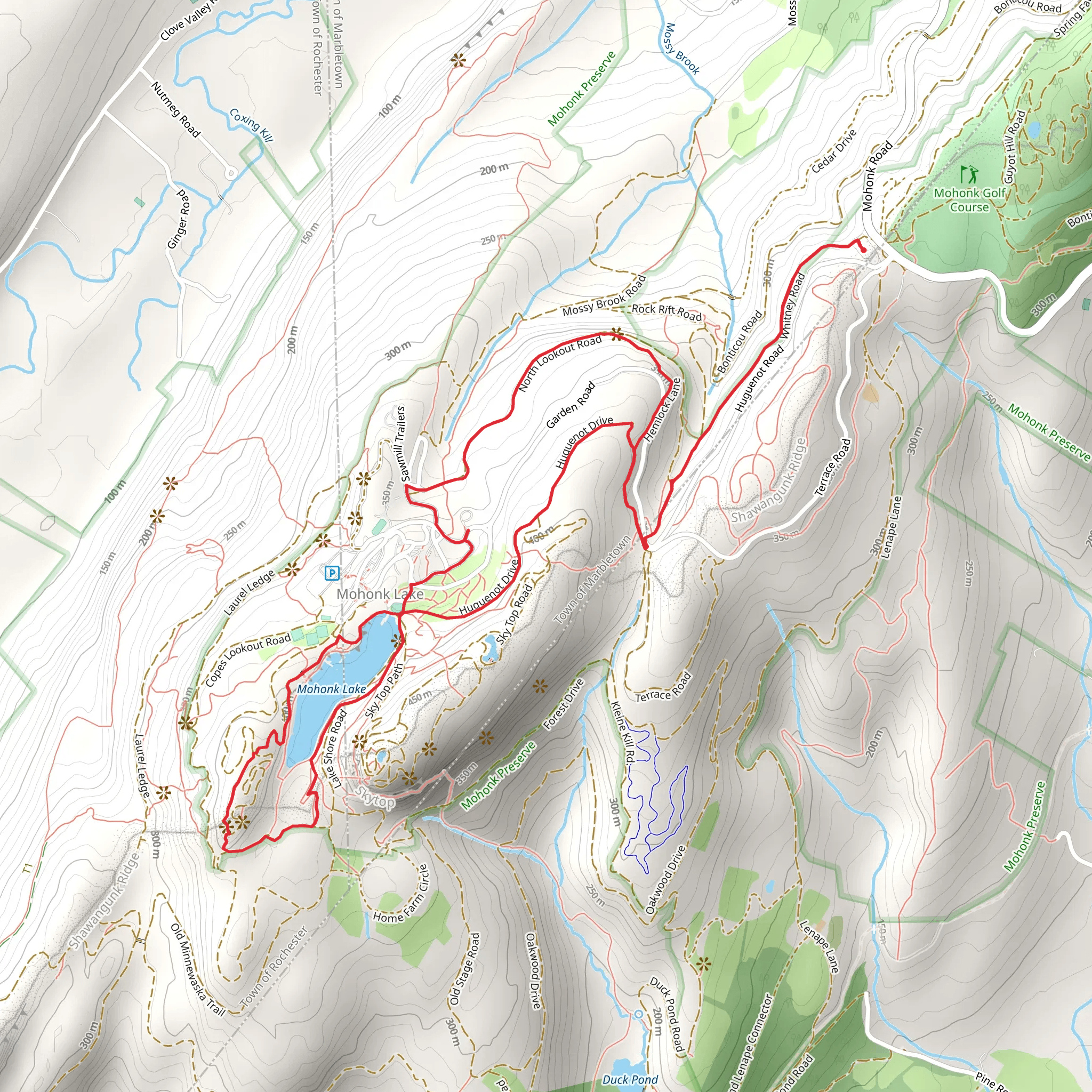 Mohonk Lake Shore Loop mobile static map