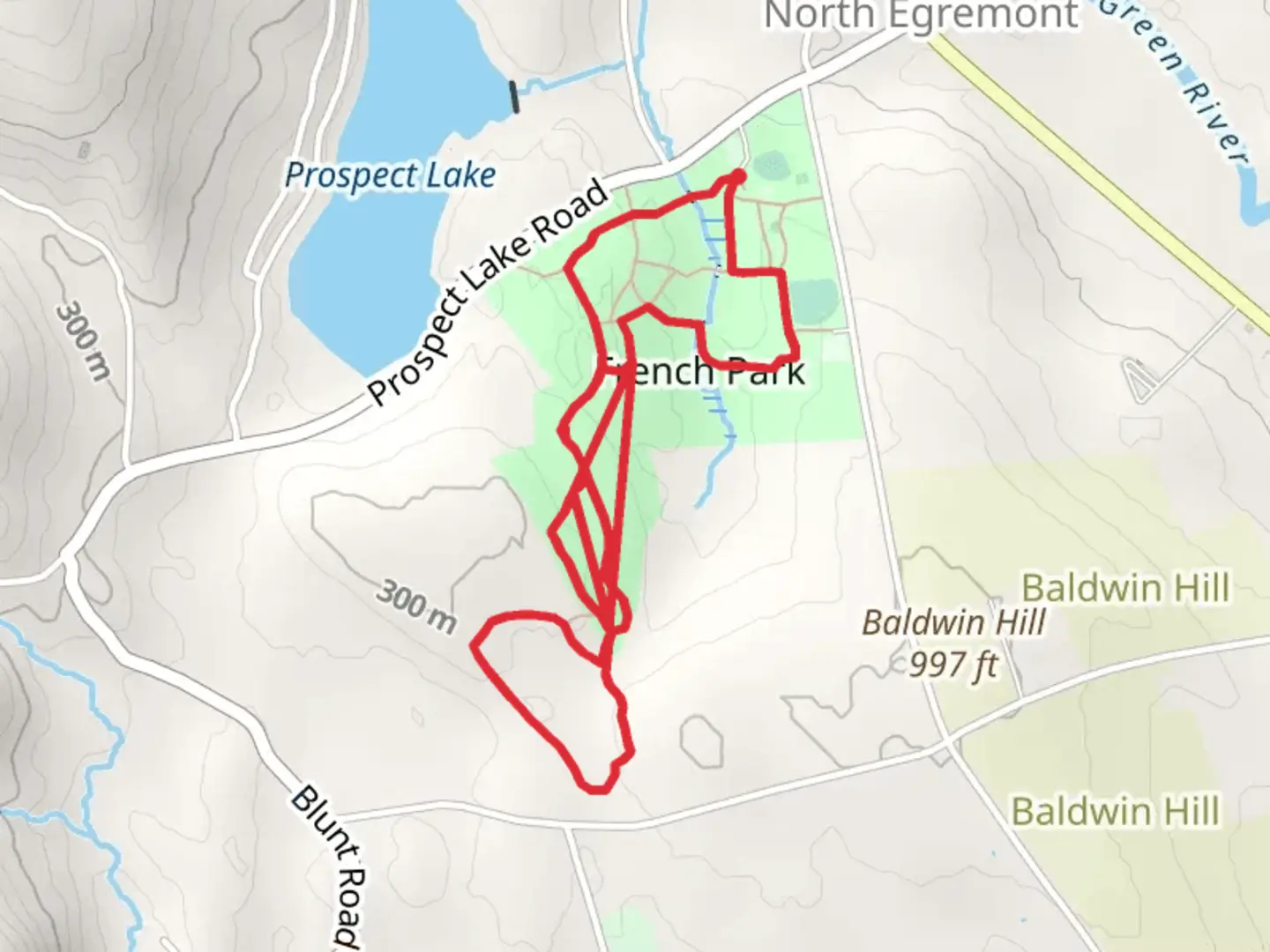 An image depicting the trail French Park Loop Trail and its surrounding area.