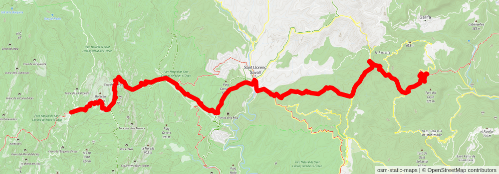 GR 5 Senders dels Miradors stage 7 Map