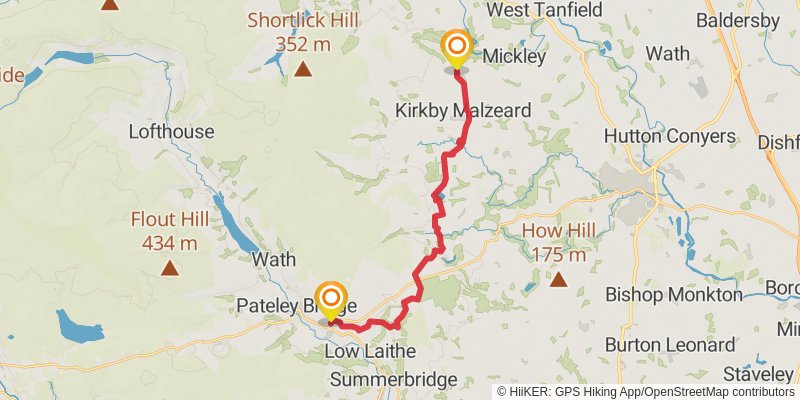 Chepstow to Berwick - upon - Tweed - Great English Walk stage 32 Map