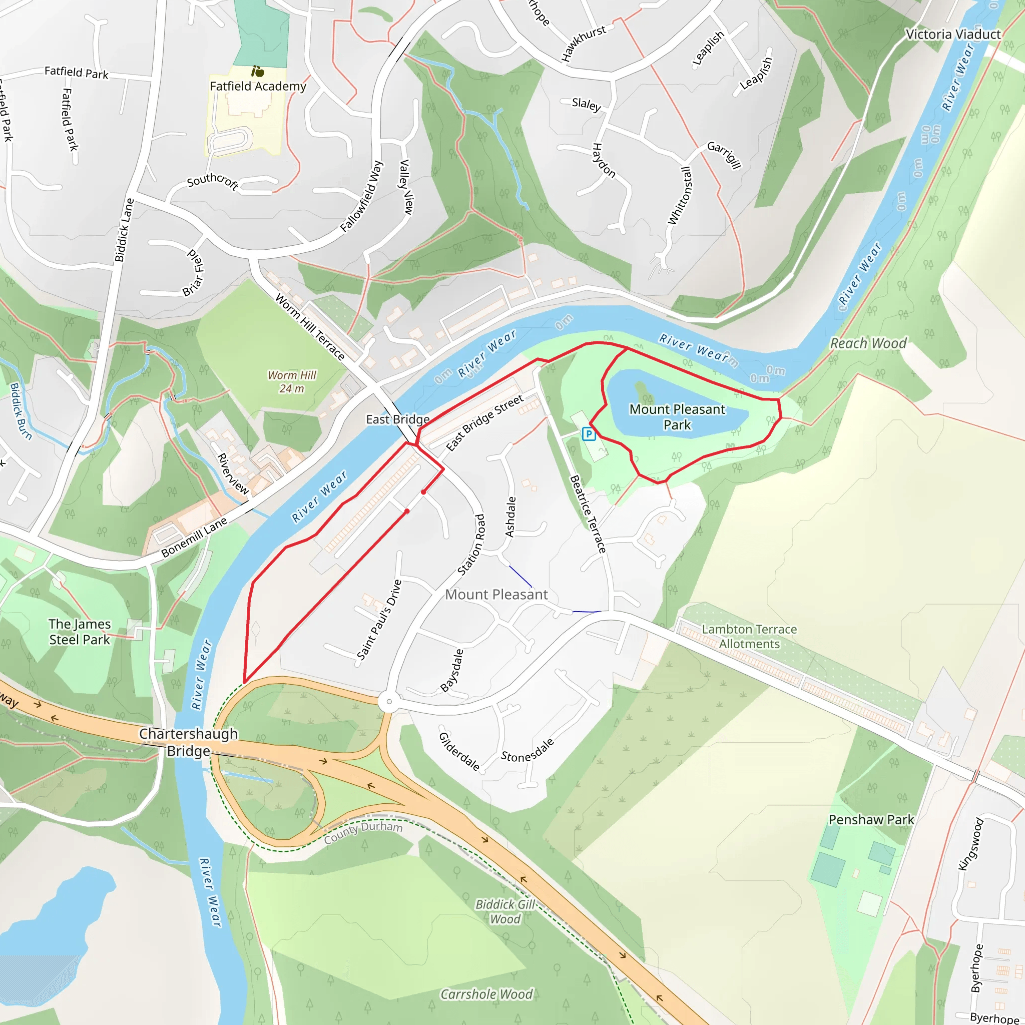 Mount Pleasant Lake View Loop mobile static map