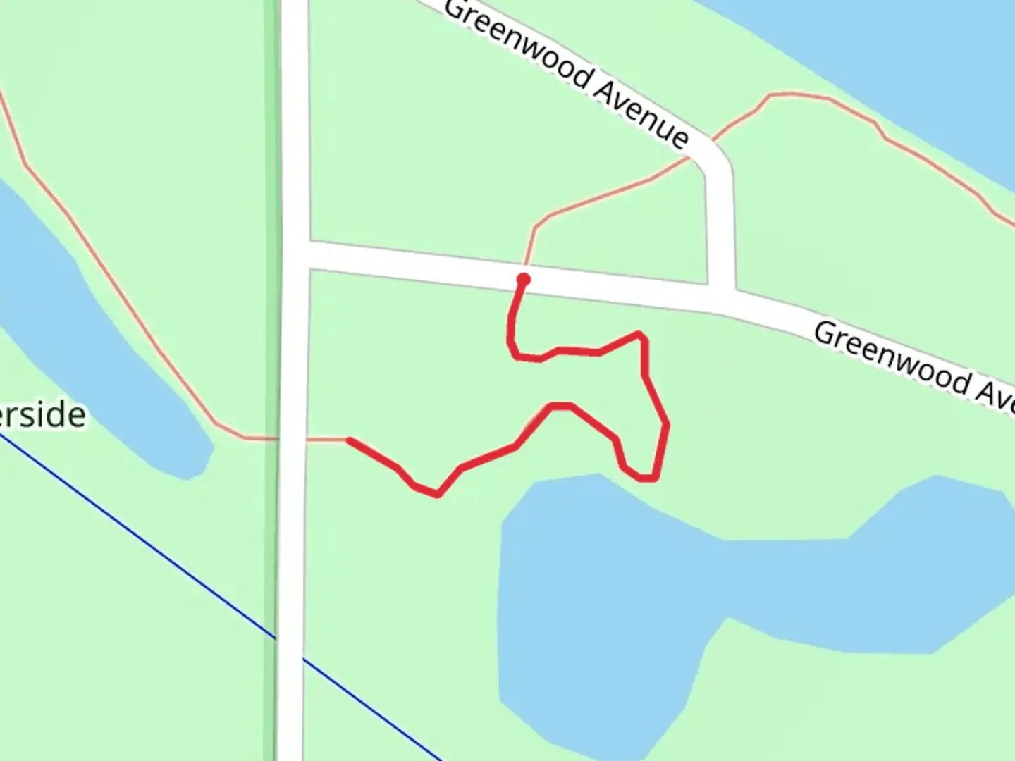 An image depicting the trail Greenwood Avenue and its surrounding area.