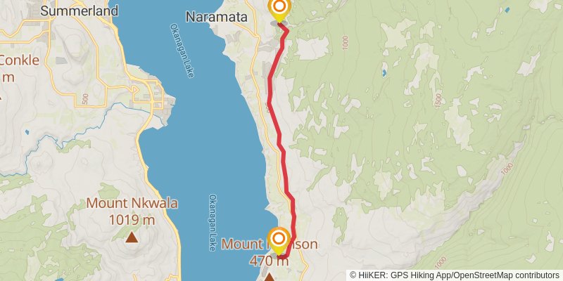 Kettle Valley Rail Trail stage 19 Map