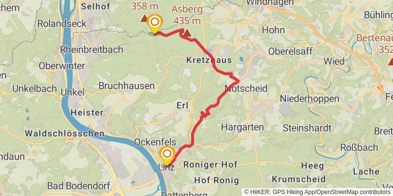 Rheinsteig alt 15 Map