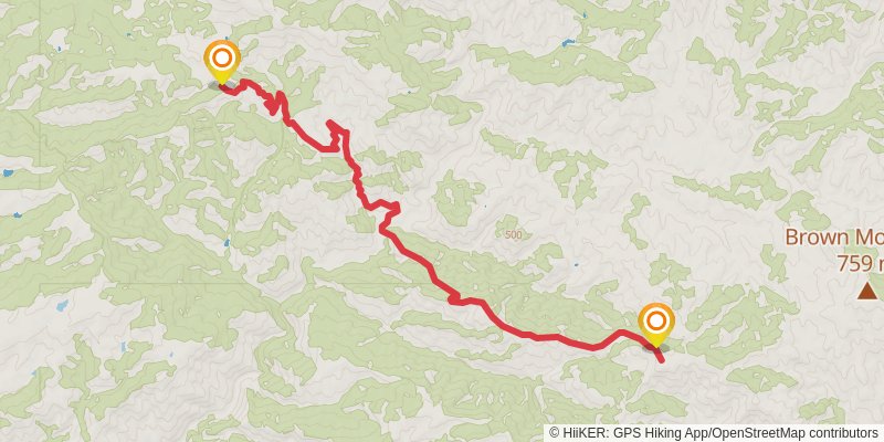 Shaw Ridge Trail stage 2 Map