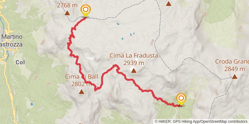 Alta Via 2 stage 9 Map