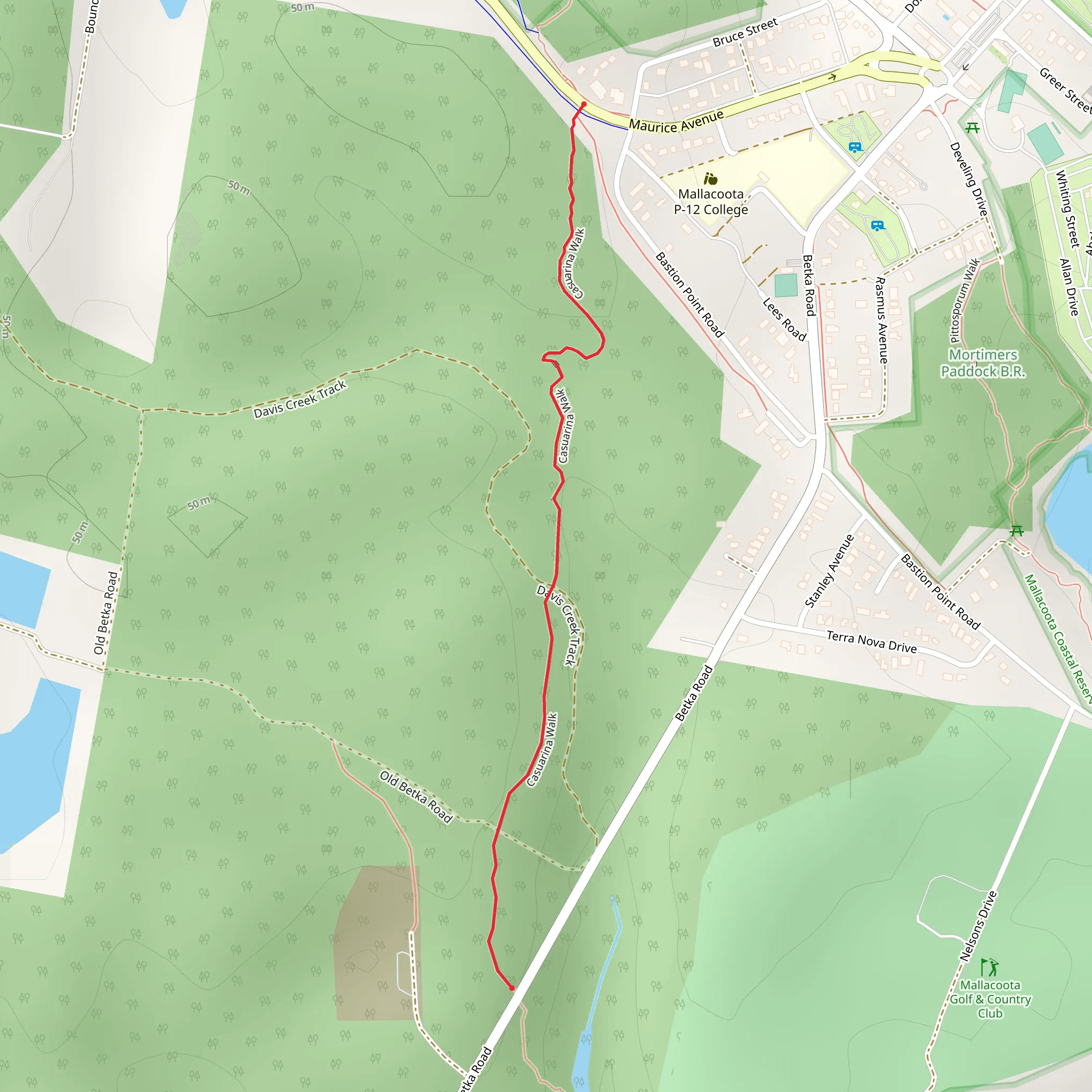 Casuarina Walk mobile static map