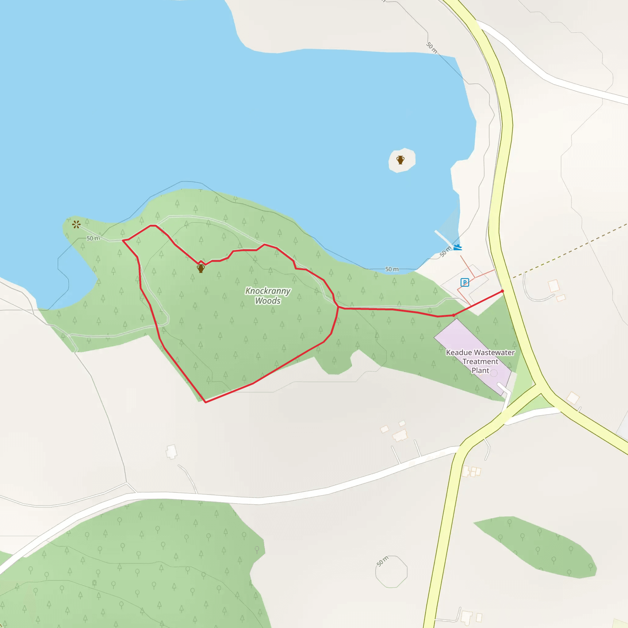 Knockranny Wood Loop mobile static map