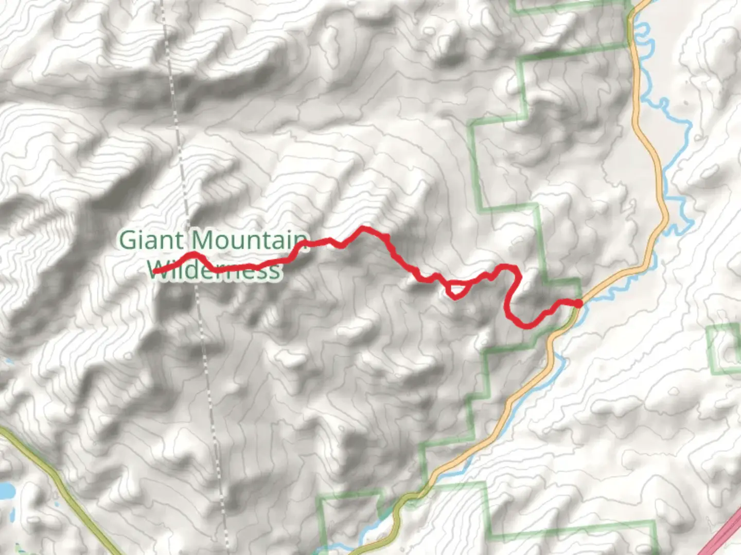 An image depicting the trail Bald Peak, Marie Louise Pond and Rocky Peak Ridge Trail and its surrounding area.