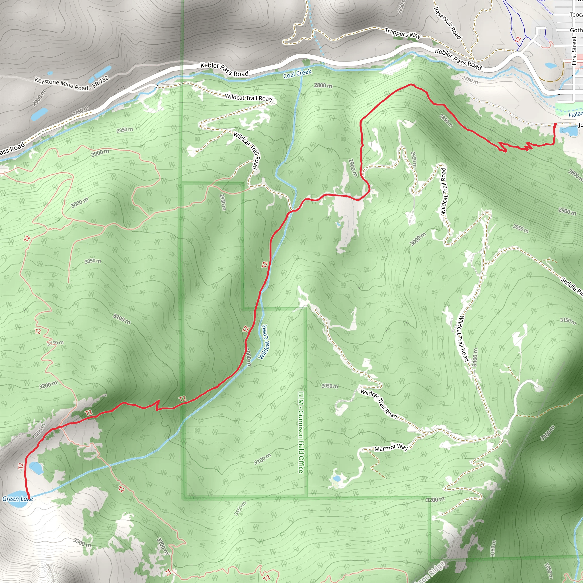 Green Lake Trail mobile static map