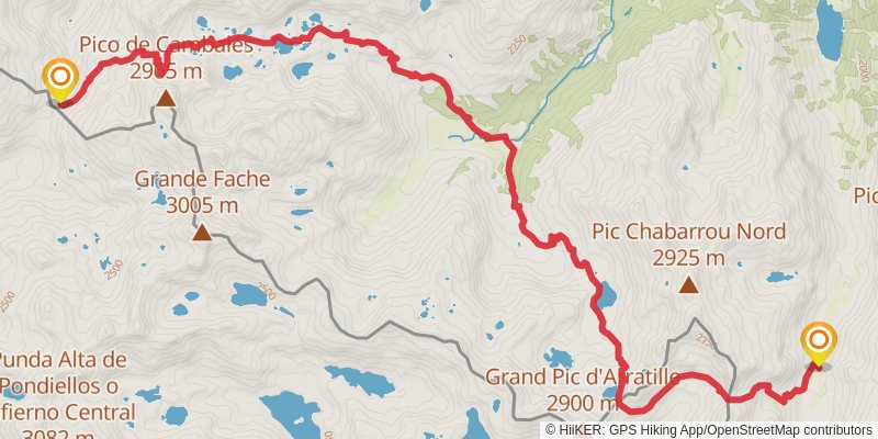 Haute Randonnée Pyrénéenne stage 19 Map
