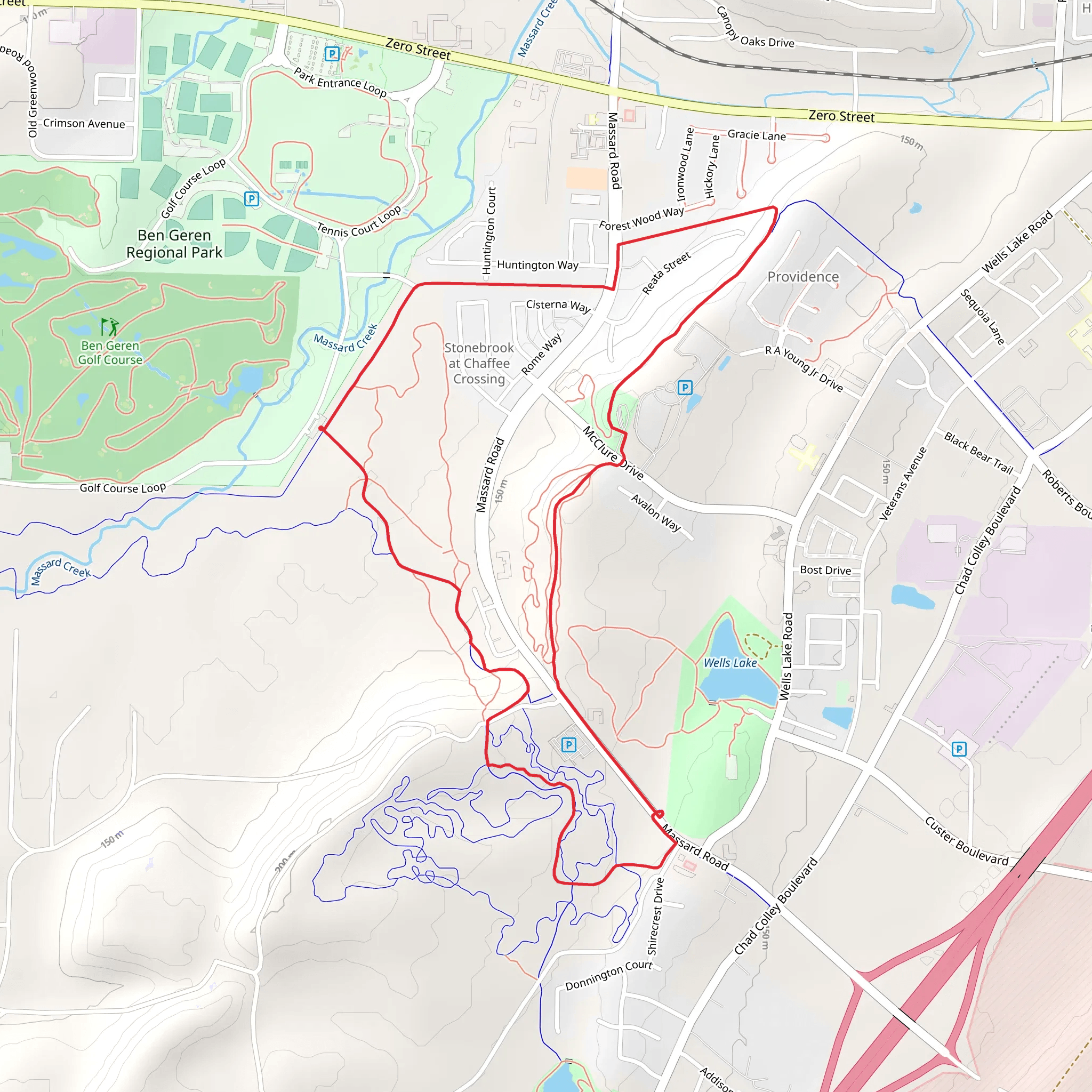 Ben Geren Paved Loop mobile static map